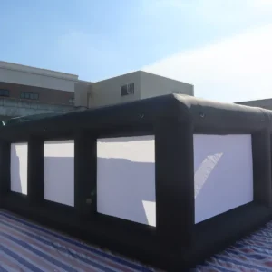 Commercial Inflatable Maze - Black White Mesh Open Top Dual Passage - product view 4