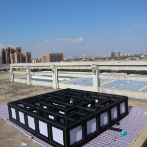 Commercial Inflatable Maze - Black White Mesh Open Top Dual Passage - product view 5