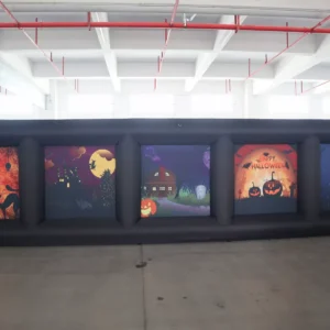 Commercial Inflatable Maze - Black Halloween Open Top Dual Passage - product view 5