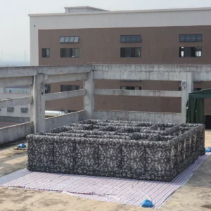 Commercial Inflatable Maze - Black Gray Digital Camouflage Open Top - product view 2