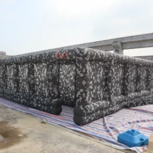 Commercial Inflatable Maze - Black Gray Digital Camouflage Open Top - product view 4