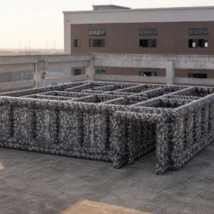 Commercial Inflatable Maze - Black Gray Digital Camouflage Open Top - product view 1