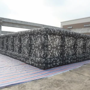 Commercial Inflatable Maze - Black Gray Digital Camouflage Open Top - product view 5