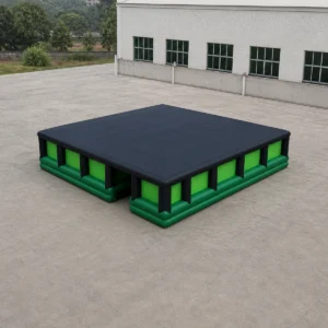 Commercial Inflatable Maze - Green Black Flat Cover - product view 3