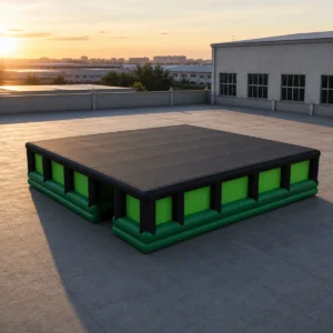 Commercial Inflatable Maze - Green Black Flat Cover - product view 1