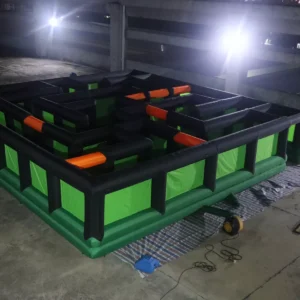 Commercial Inflatable Maze - Green Black Flat Cover - product view 4