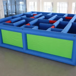 Commercial Inflatable Maze - Blue Green Open Top - product view 3