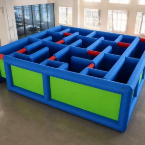 Commercial Inflatable Maze - Blue Green Open Top - product view 1