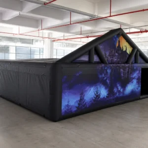 Commercial Inflatable Maze - Black Castle Gable - product view 3