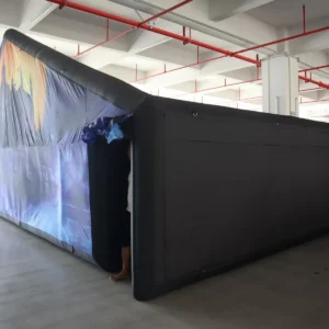Commercial Inflatable Maze - Black Castle Gable - product view 4