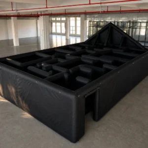 Commercial Inflatable Maze - Black Open Top Gable - product view 3
