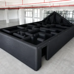 Commercial Inflatable Maze - Black Open Top Gable - product view 1