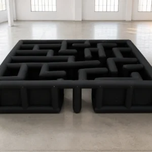 Commercial Inflatable Maze - Black Open Square - product view 1