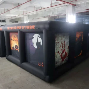 Commercial Inflatable Maze - Black Halloween Open Top 7x7x2m - product view 5