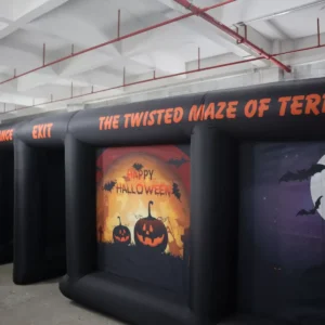 Commercial Inflatable Maze - Black Halloween Open Top 7x7x2m - product view 2