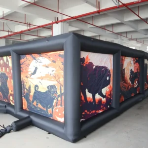Commercial Inflatable Maze - Orange Halloween Open Top 4x9x2m - product view 4