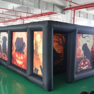 Commercial Inflatable Maze - Orange Halloween Open Top 4x9x2m - product view 5