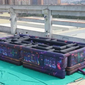 Air Science 5x11x2m Purple Technology Open-Top Inflatable Maze - product view 1