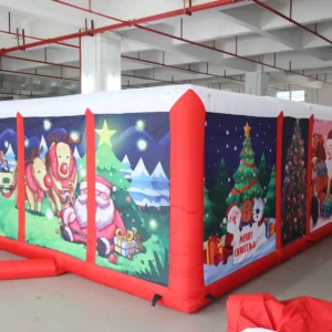 Air Science 4x6x2m Red Christmas Covered Inflatable Maze - product view 2