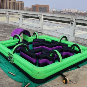 Air Science 10x10m Green and Purple Game Open-Top Inflatable Maze - product view 5
