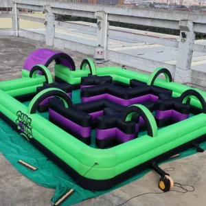Air Science 10x10m Green and Purple Game Open-Top Inflatable Maze - product view 1