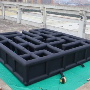 Air Science 10x10x2m Plain Black Open-Top Inflatable Maze - product view 1