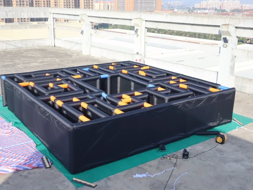 Air Science 10x10x2m Black Covered Inflatable Route Maze