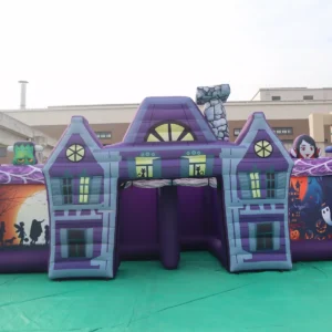 Commercial Inflatable Maze - Purple Haunted House Open Top - product view 6