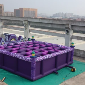 Commercial Inflatable Maze - Purple Haunted House Open Top - product view 2