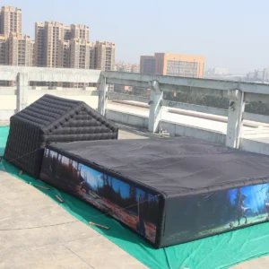 Commercial Inflatable Maze - Covered Dinosaur Maze with Black Gable Tent - product view 2