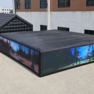 Commercial Inflatable Maze - Covered Dinosaur Maze with Black Gable Tent - product view 1