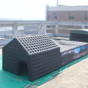 Commercial Inflatable Maze - Covered Dinosaur Maze with Black Gable Tent - product view 5