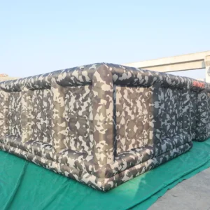 Commercial Inflatable Maze - Gray Camouflage Open Top Route - product view 5