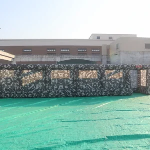 Commercial Inflatable Maze - Gray Camouflage Open Top Route - product view 6