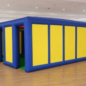 Commercial Inflatable Maze - Blue Yellow Dual Passage Covered - product view 3