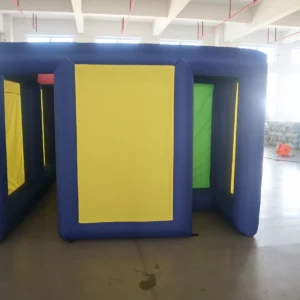 Commercial Inflatable Maze - Blue Yellow Dual Passage Covered - product view 5