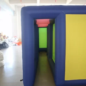 Commercial Inflatable Maze - Blue Yellow Dual Passage Covered - product view 6