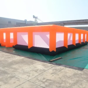 Commercial Inflatable Maze - Orange Pink Low Wall Open Top - product view 6