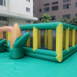 Commercial Inflatable Maze - Green Yellow Corn Open Top - 7 x 7m - P117 - product view 4