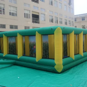 Commercial Inflatable Maze - Green Yellow Corn Open Top - 7 x 7m - P117 - product view 1