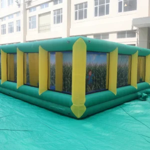 Commercial Inflatable Maze - Green Yellow Corn Open Top - 7 x 7m - P117 - product view 6