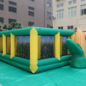 Commercial Inflatable Maze - Green Yellow Corn Open Top - 7 x 7m - P117 - product view 5