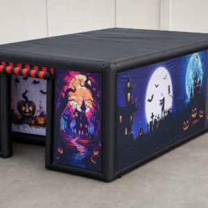 Commercial Inflatable Maze - Black Illustrated Halloween Covered - product view 1