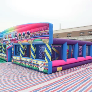 Commercial Inflatable Maze - Colorful Fun House Open Top - product view 3
