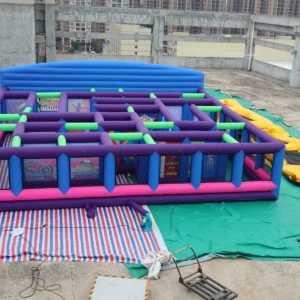 Commercial Inflatable Maze - Colorful Fun House Open Top - product view 5