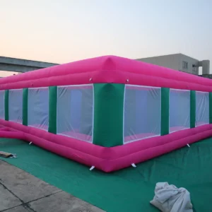 Commercial Inflatable Maze - Pink Green Mesh Covered - product view 2