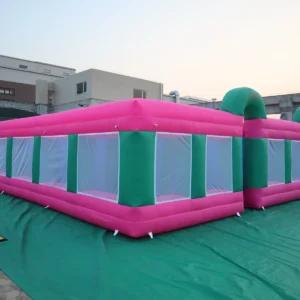 Commercial Inflatable Maze - Pink Green Mesh Covered - product view 6