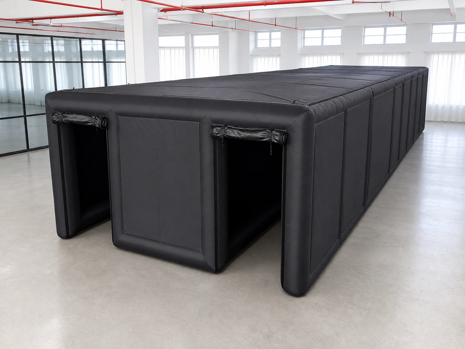 Commercial Inflatable Maze - Plain Black Dual Passage Covered - product view 1