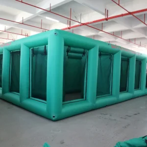 Commercial Inflatable Maze - Teal Mesh Panel Open Top - product view 4