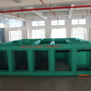 Commercial Inflatable Maze - Teal Mesh Panel Open Top - product view 5